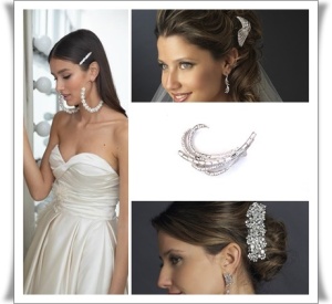 wedding hair clips, wedding hair accessories